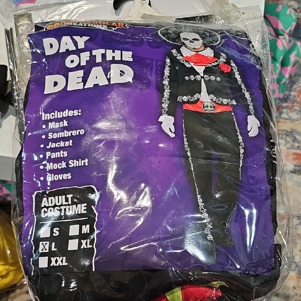 Day of the Dead Kids Costume - Black and Red
